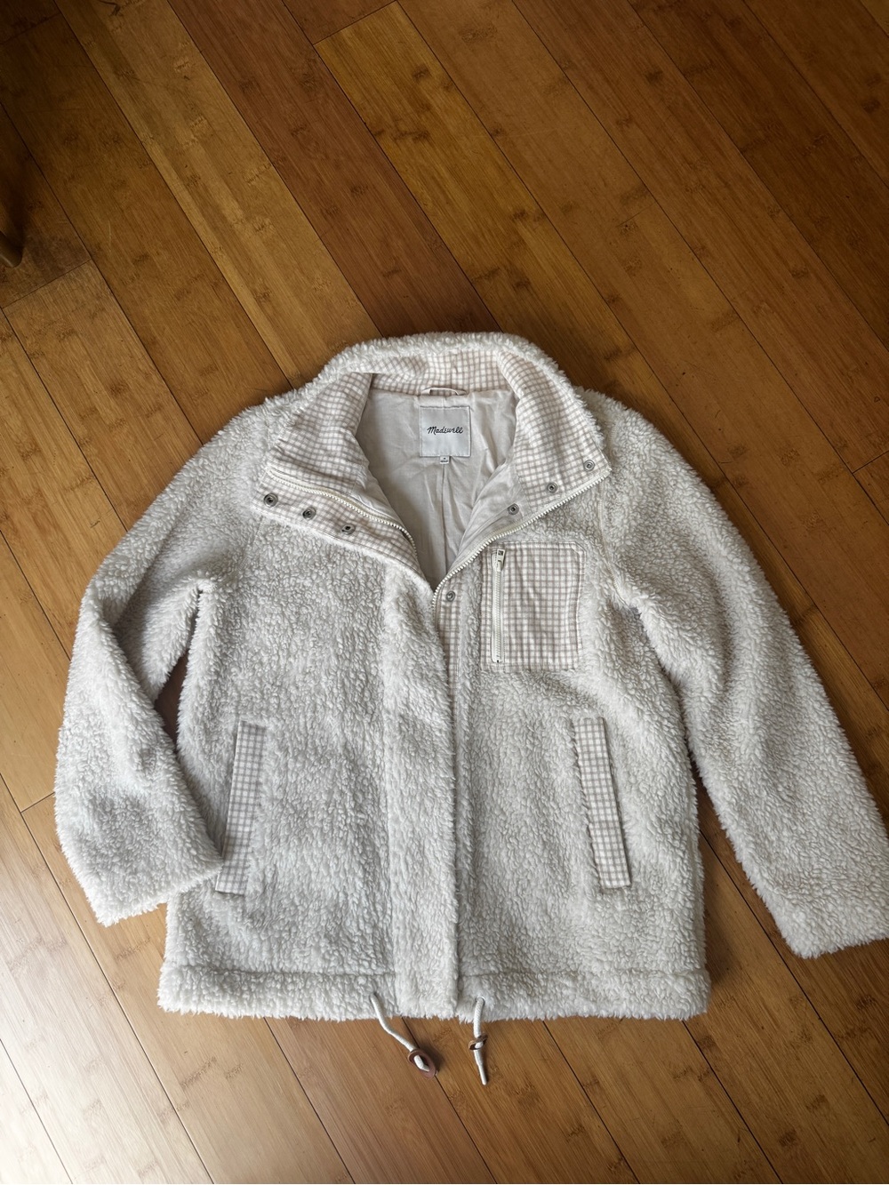 MADEWELL Sherpa zip up jacket
